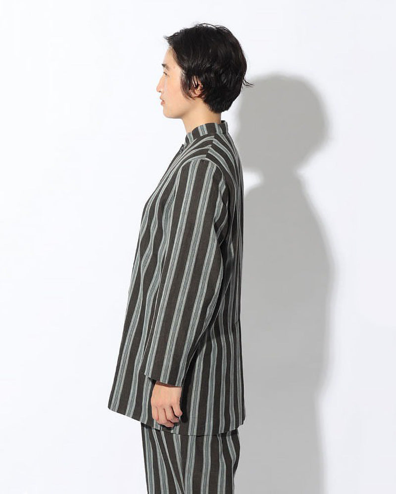  Hand-Woven Cotton Stripe Jacket