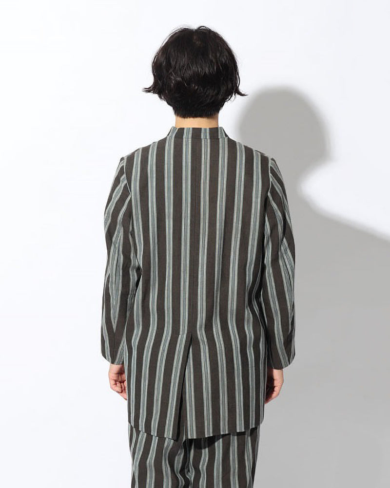  Hand-Woven Cotton Stripe Jacket