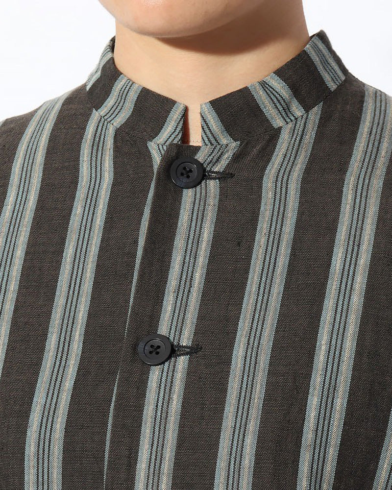  Hand-Woven Cotton Stripe Jacket